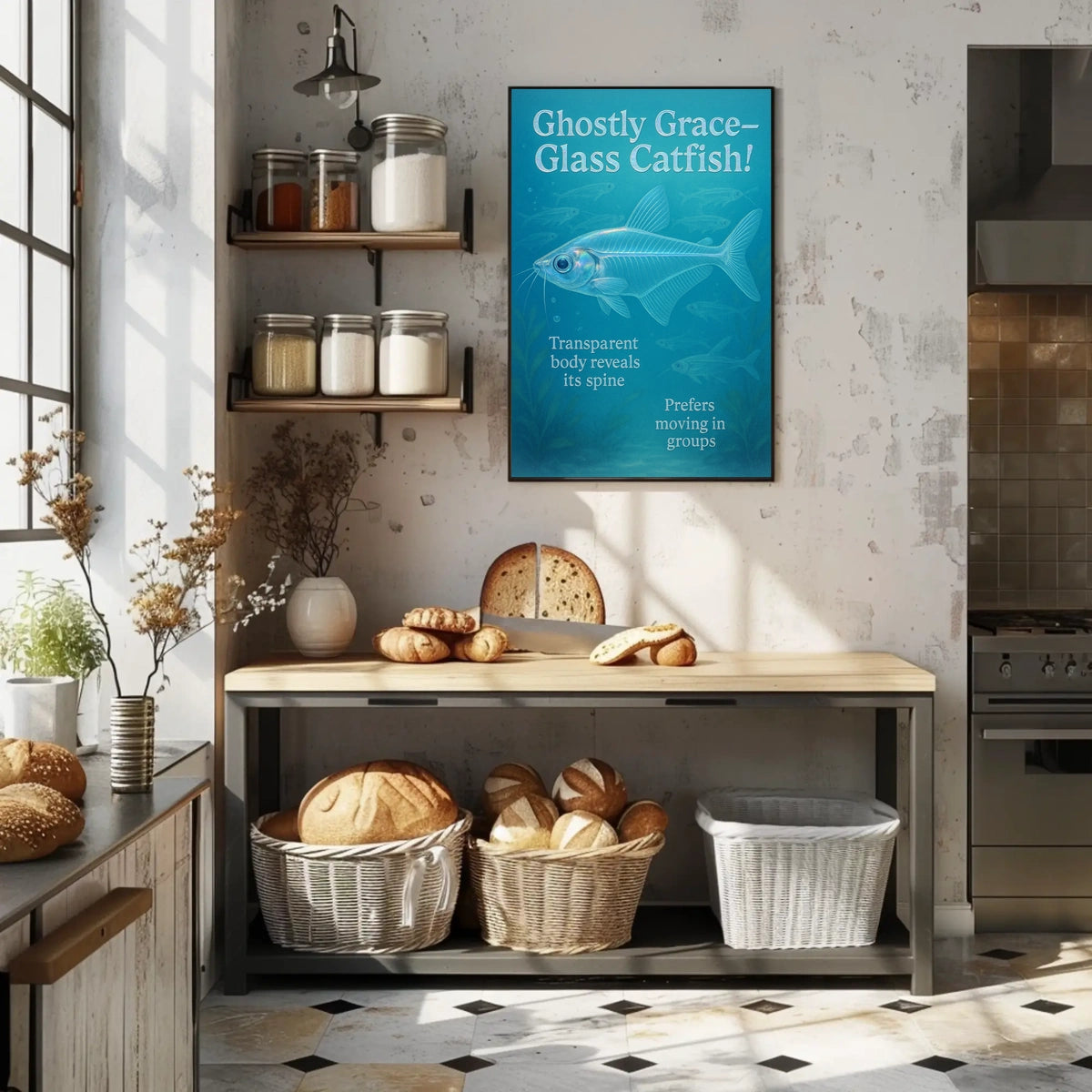 Ghostly Grace Glass Catfish Poster
