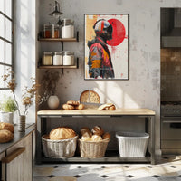 Astronaut In Abstract Art Print Poster For Home Decor PosterGoat