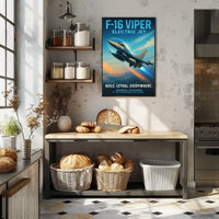 F-16 Viper Electric Jet Poster PosterGoat