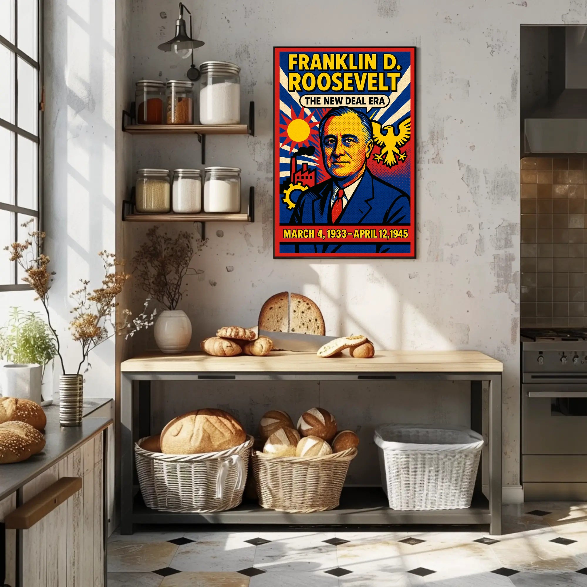 Franklin D. Roosevelt The New Deal Era Poster PosterGoat