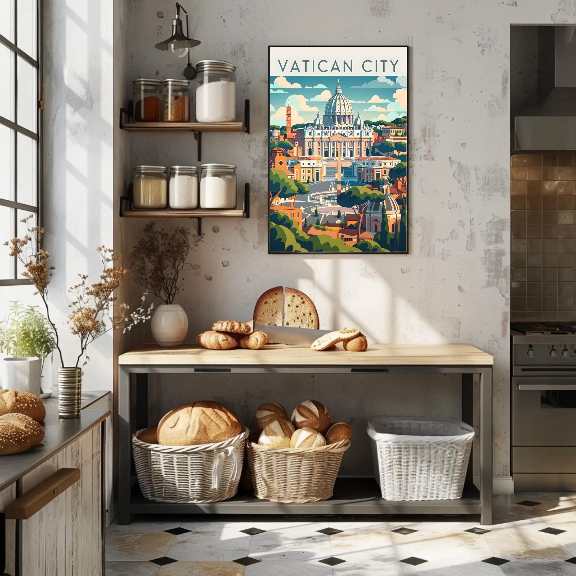 Vatican City's St. Peter's Basilica Travel Poster