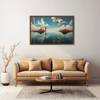 Surreal Reflection: Artistic Poster with Contemplative Figure