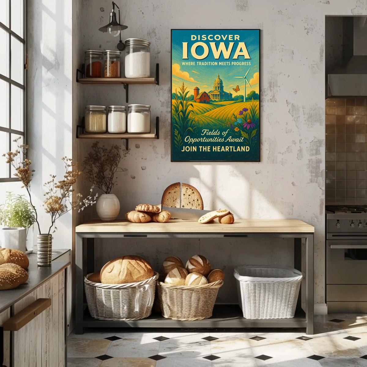 Discover Iowa Where Tradition Meets Progress Poster