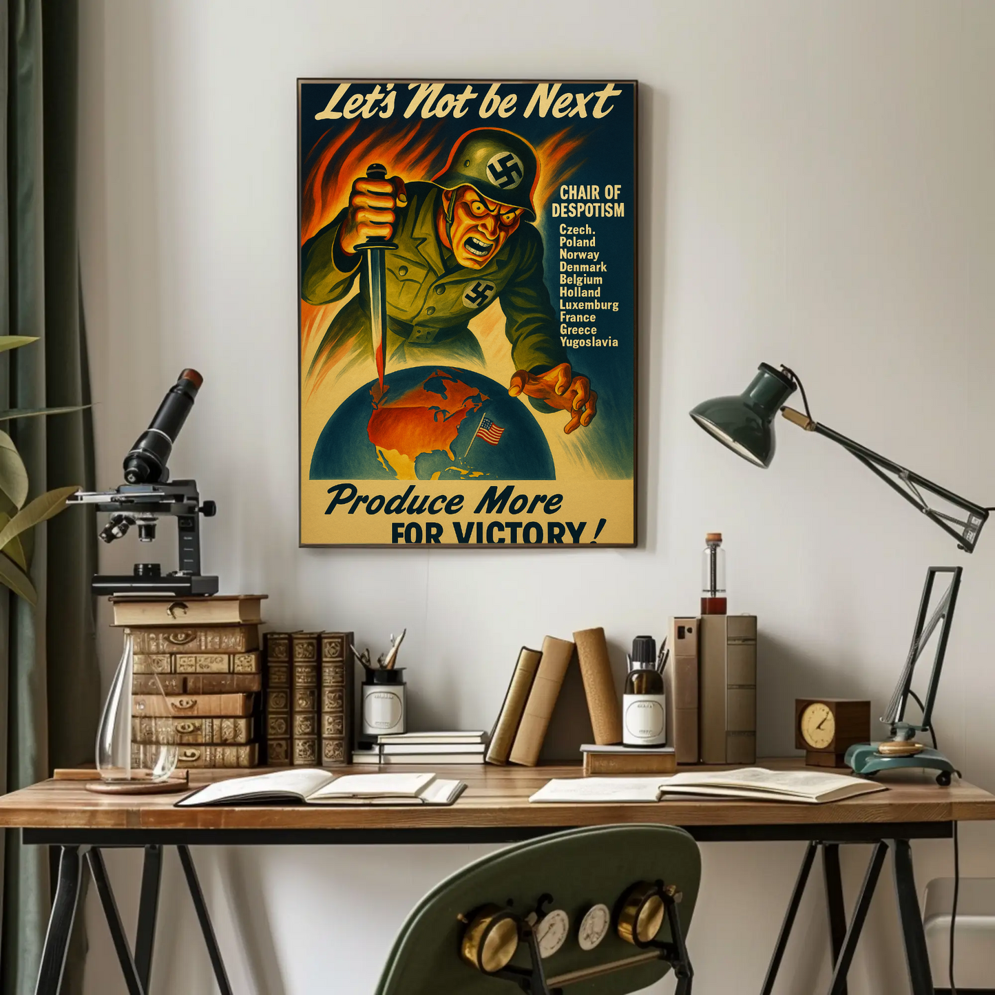 Lets Not Be Next Produce More WWII Poster