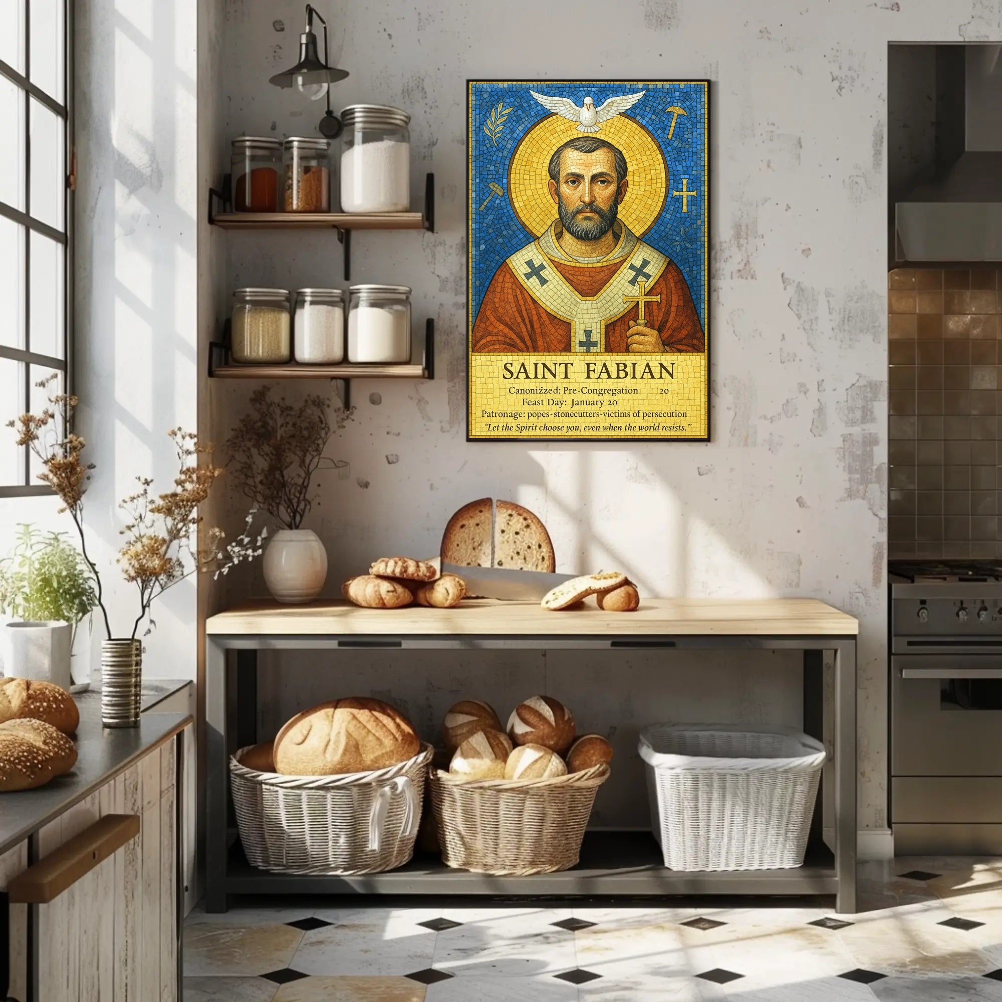 Saint Fabian Poster PosterGoat