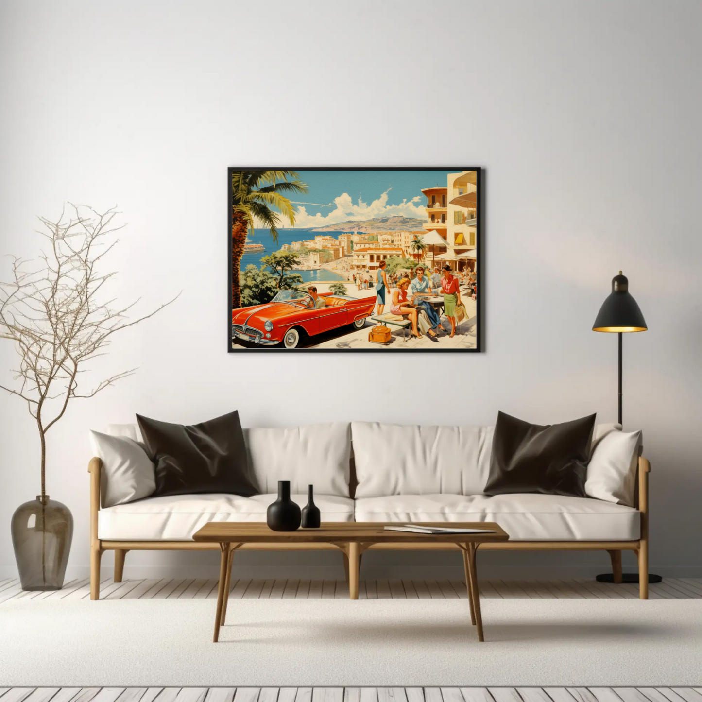 Mediterranean Coast Vintage Travel Poster