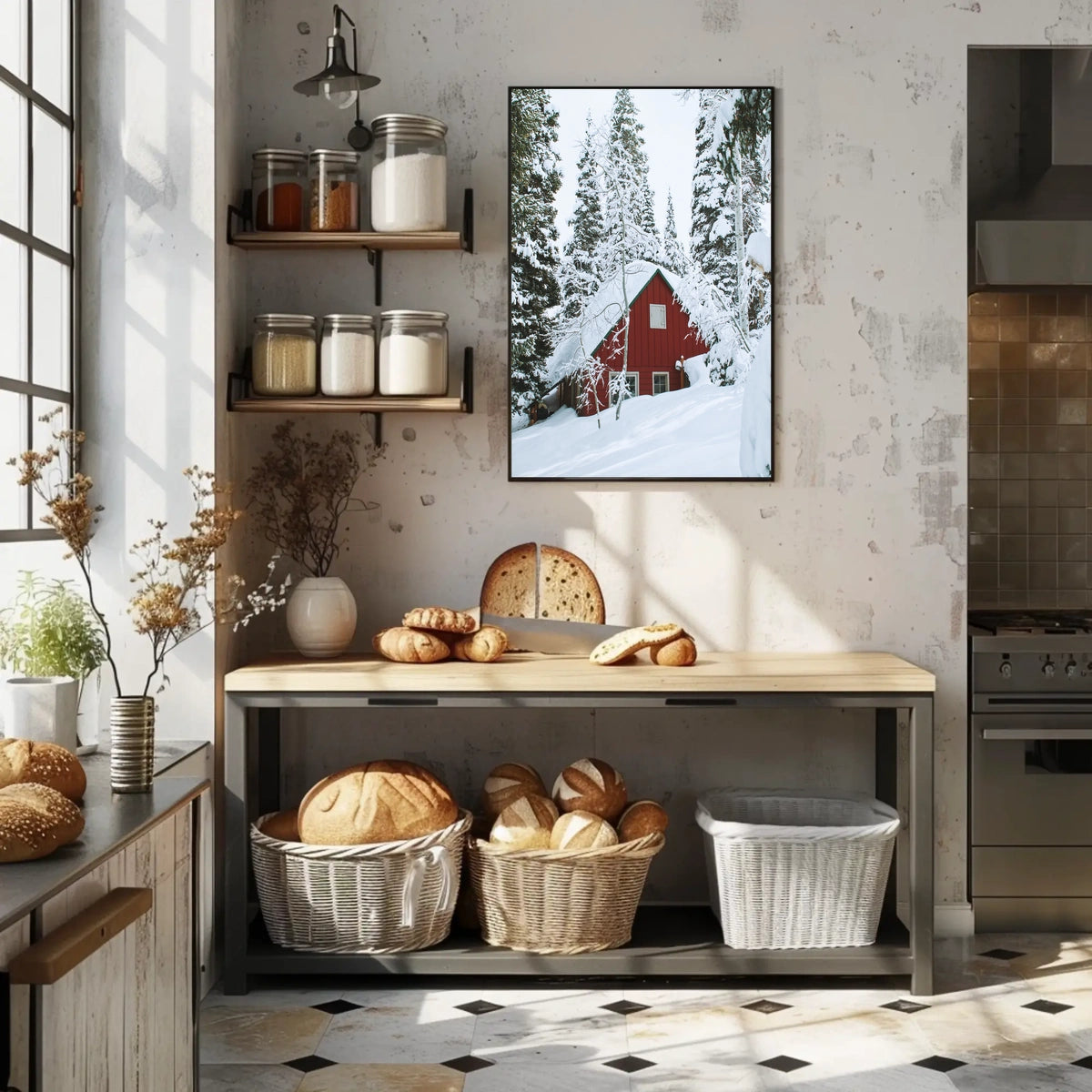 Winter Wonderland Cabin Poster