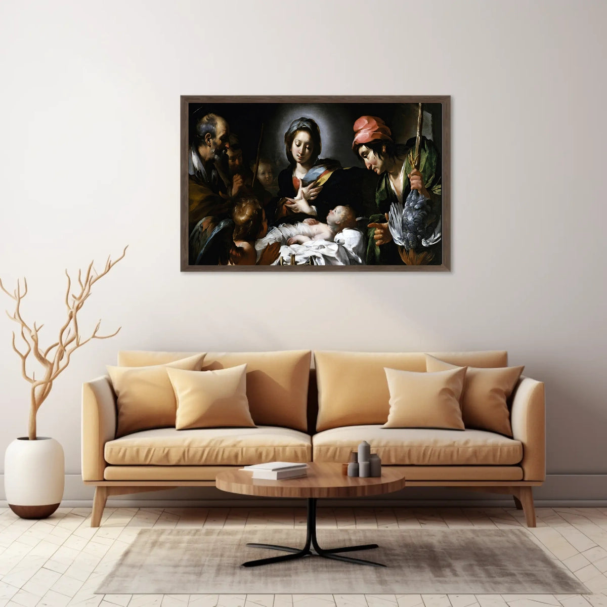 Nativity Scene in Classic Baroque Religious Art Poster