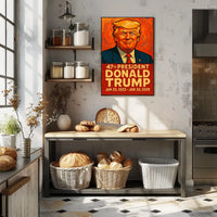 Donald Trump Visionary Orange Expressionism Patriot Poster