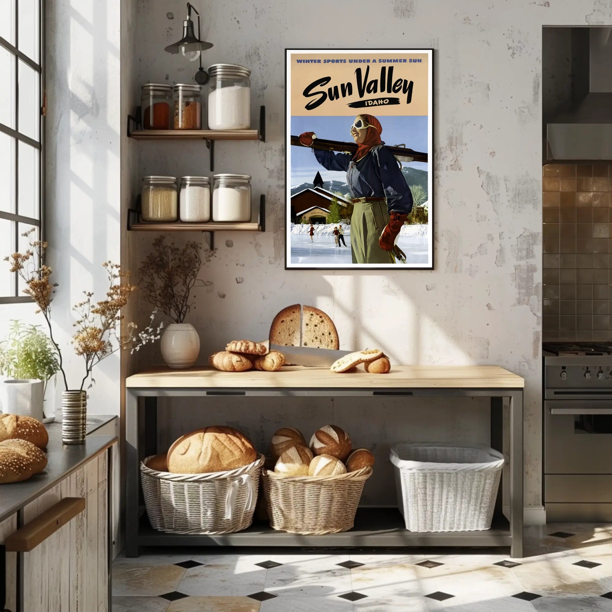 Winter Sports Under a Summer Sun Poster PosterGoat