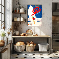 Ski Adventure in Stowe Vermont Travel Poster PosterGoat