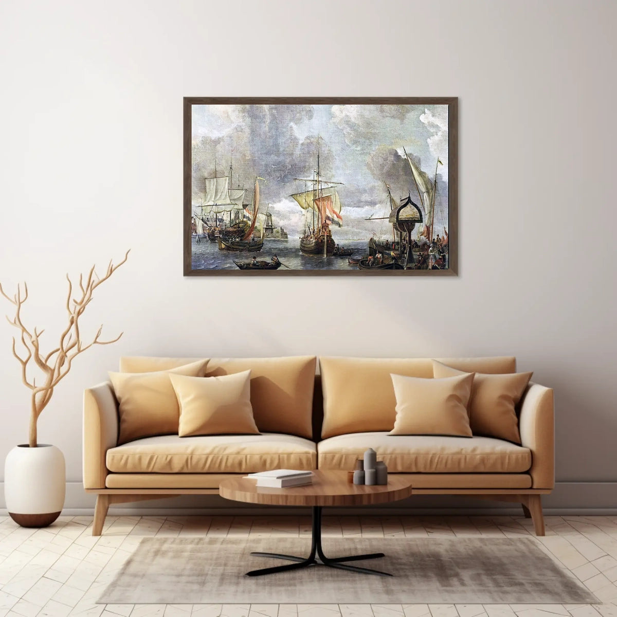 Maritime Harbor Scene Classic Historical Poster