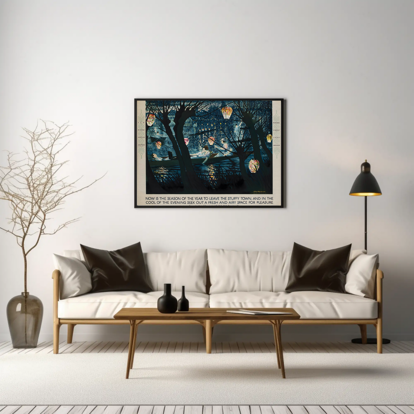 London's Underground - Evening River Journey Poster