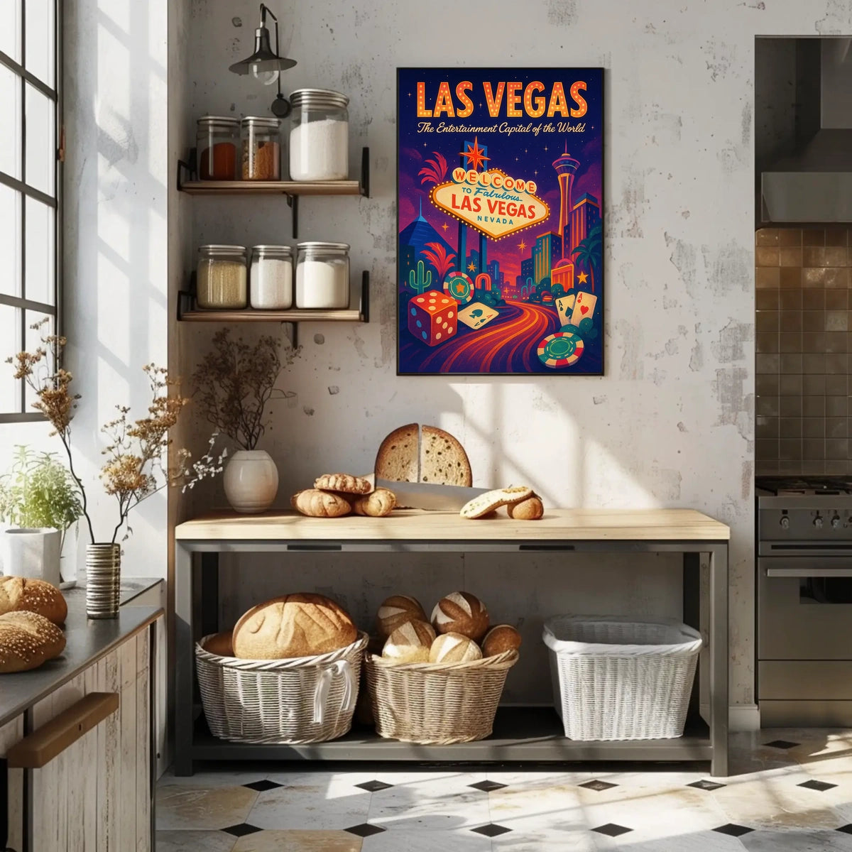 Las Vegas Poster Entertainment Capital Wall Art for Fans