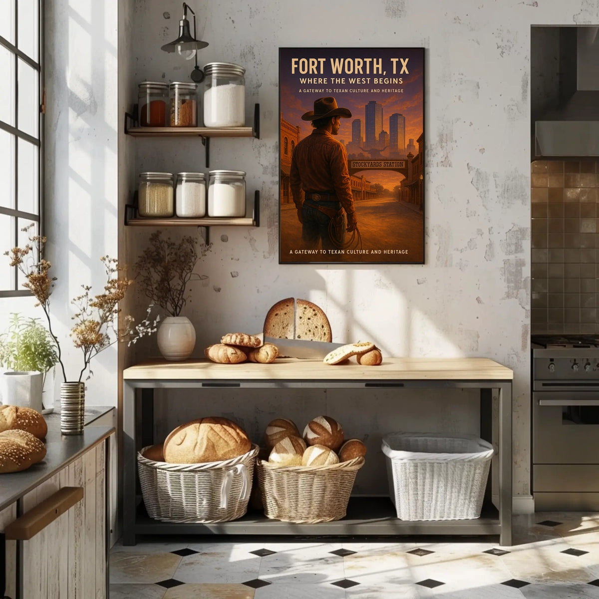 Fort Worth, TX Where the West Begins Poster