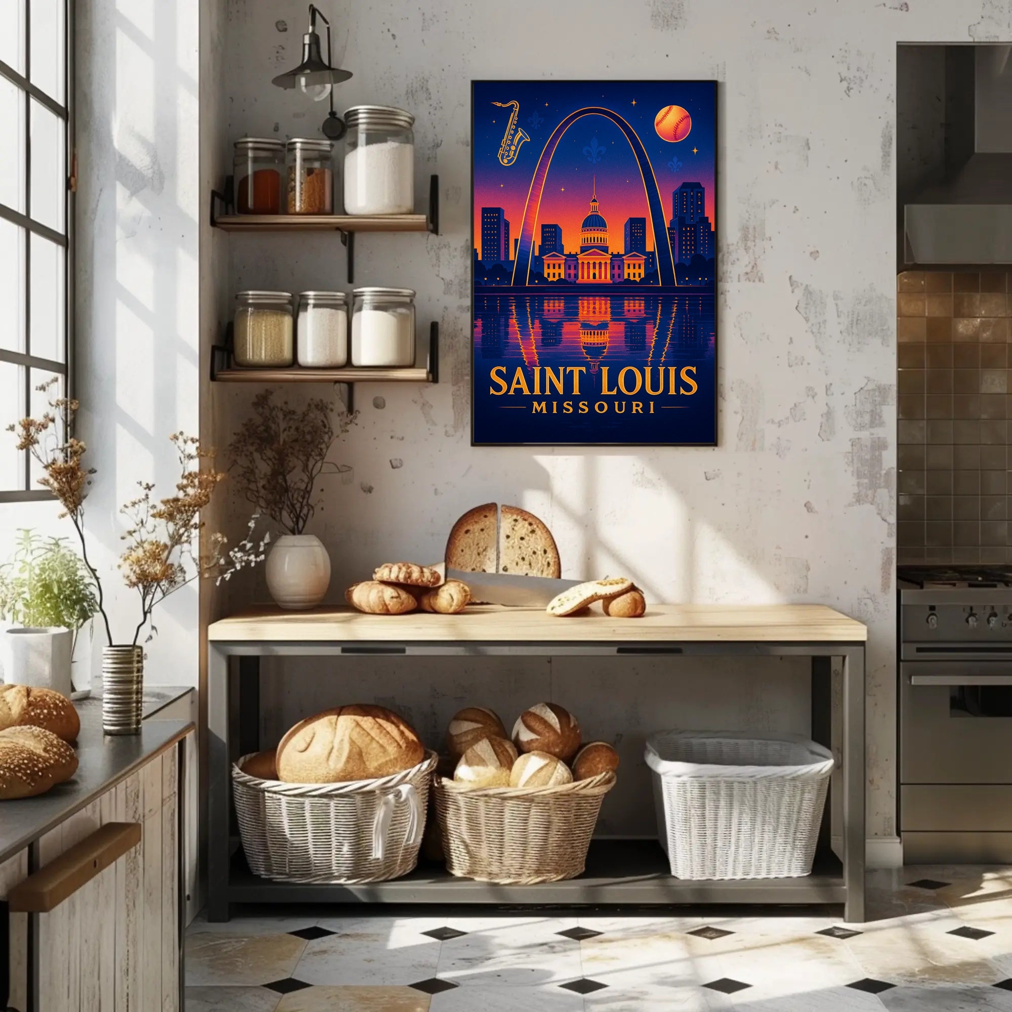 St. Louis Skyline at Dusk Poster