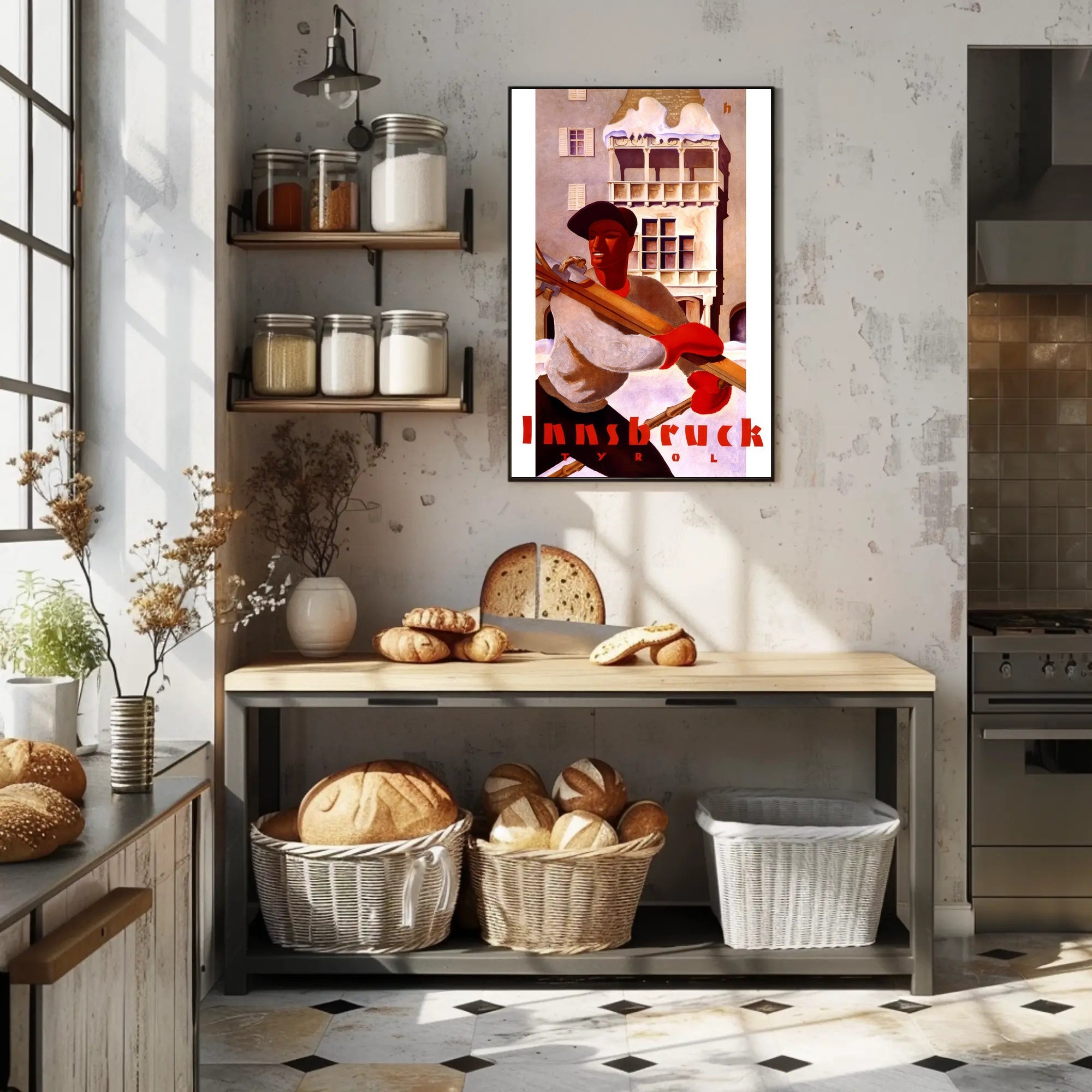 Innsbruck Tyrol Vintage Ski Travel Adventure Poster PosterGoat