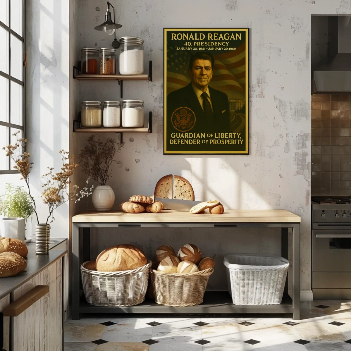 Ronald Reagan Tribute Historical Presidential Poster