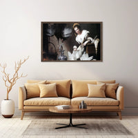 Classical Domestic Scene Baroque Realism Artistic Poster