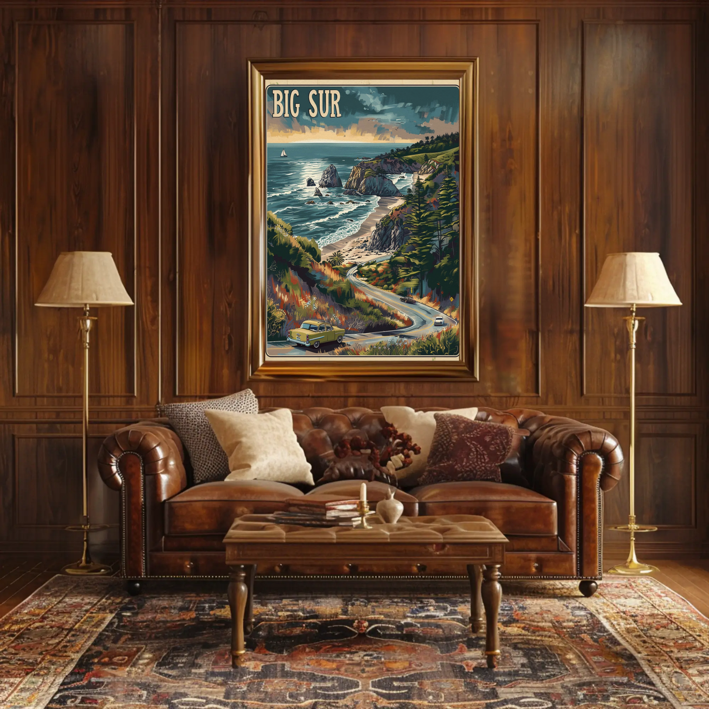 Big Sur Highway Coastal Drive Travel Poster