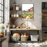 Big Bend Watercolor Wall Art Poster