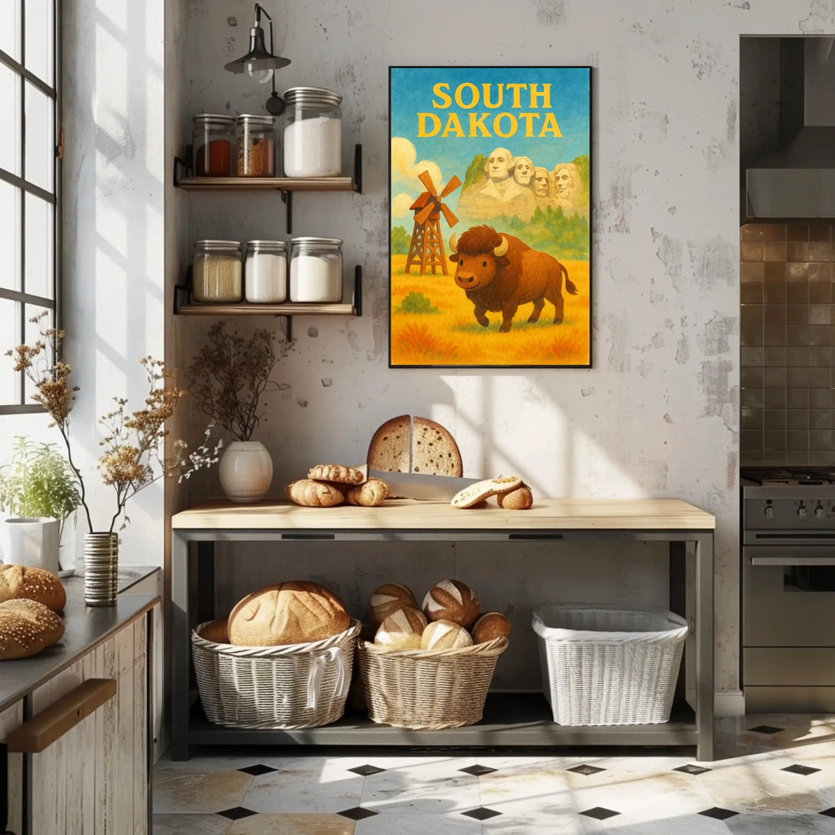 South Dakota Wonders Scenic Collector Poster