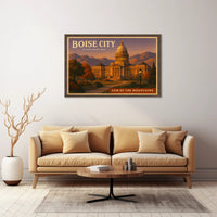Boise City Gem of the Mountains Poster Art