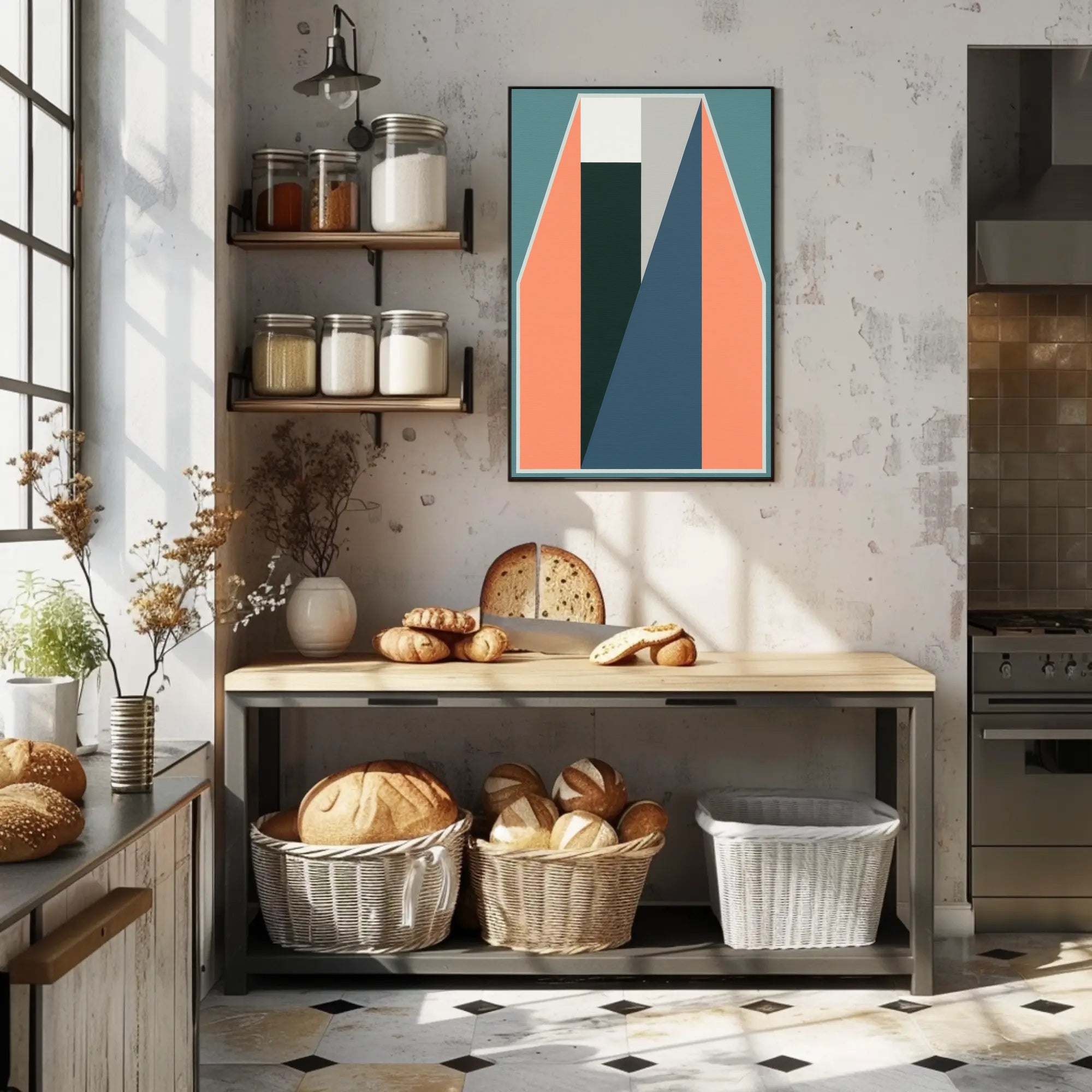 Geometric Abstraction Poster Modern Minimalist Print