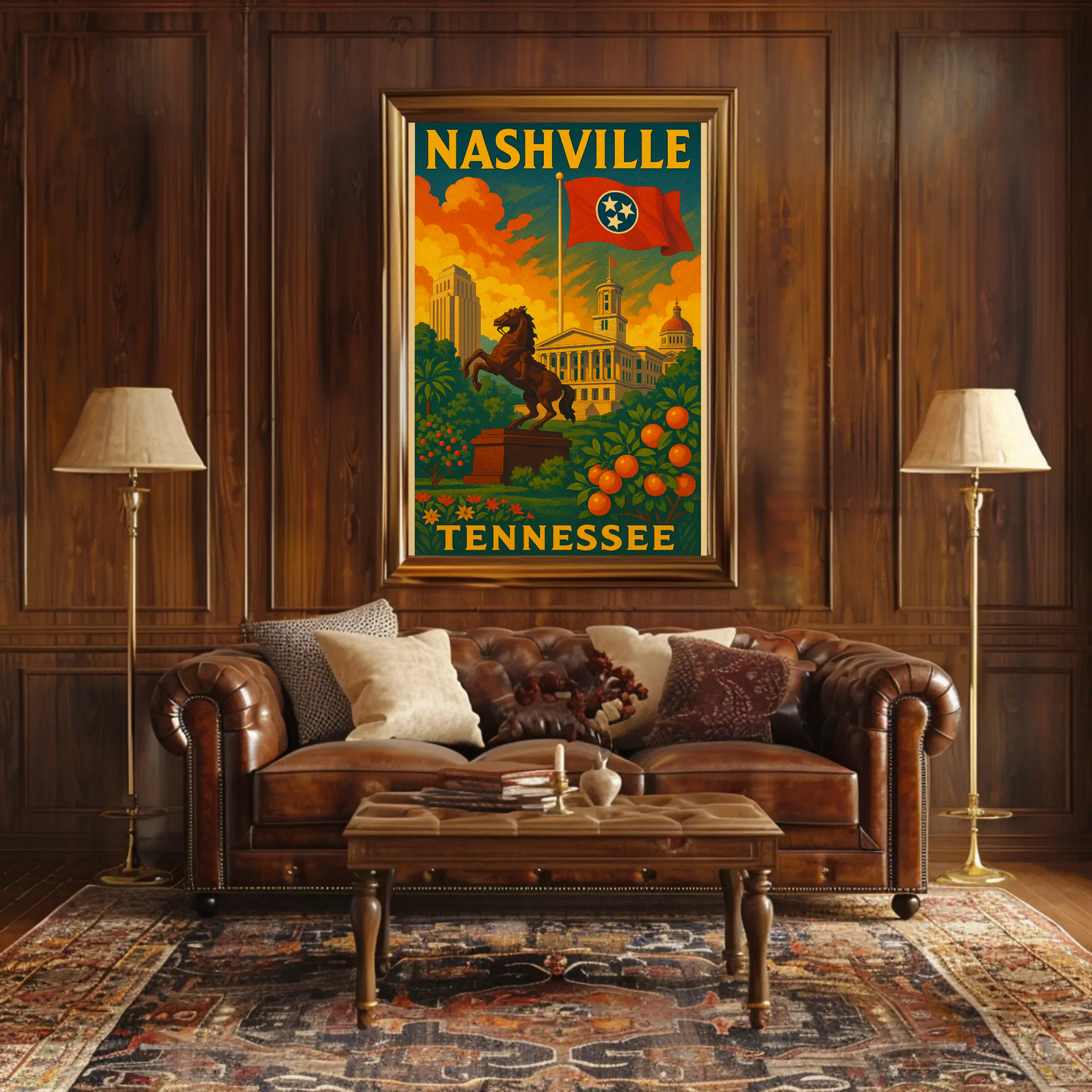 Nashville Tennessee Capitol City Travel Poster