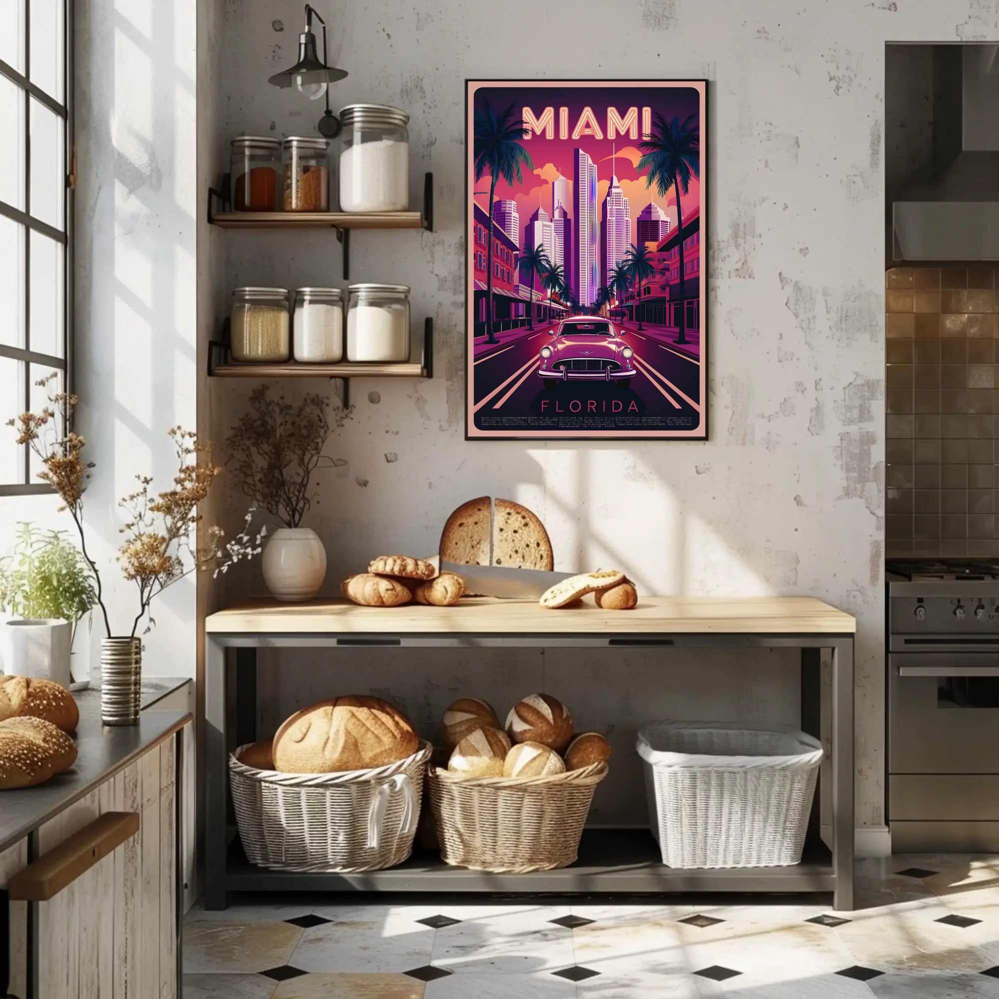 Miami Retro Vibes Poster