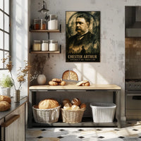 Chester A. Arthur 21st President of the United States Double Exposure Poster