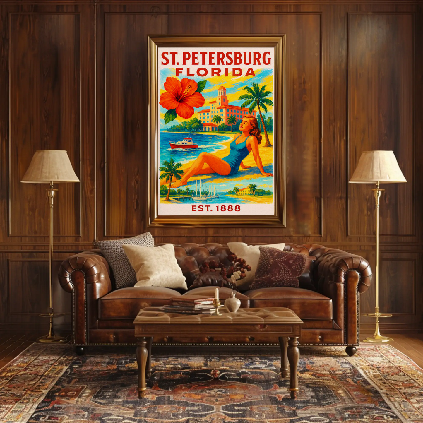 St Petersburg Florida Beach Resort Sunshine Girl Poster