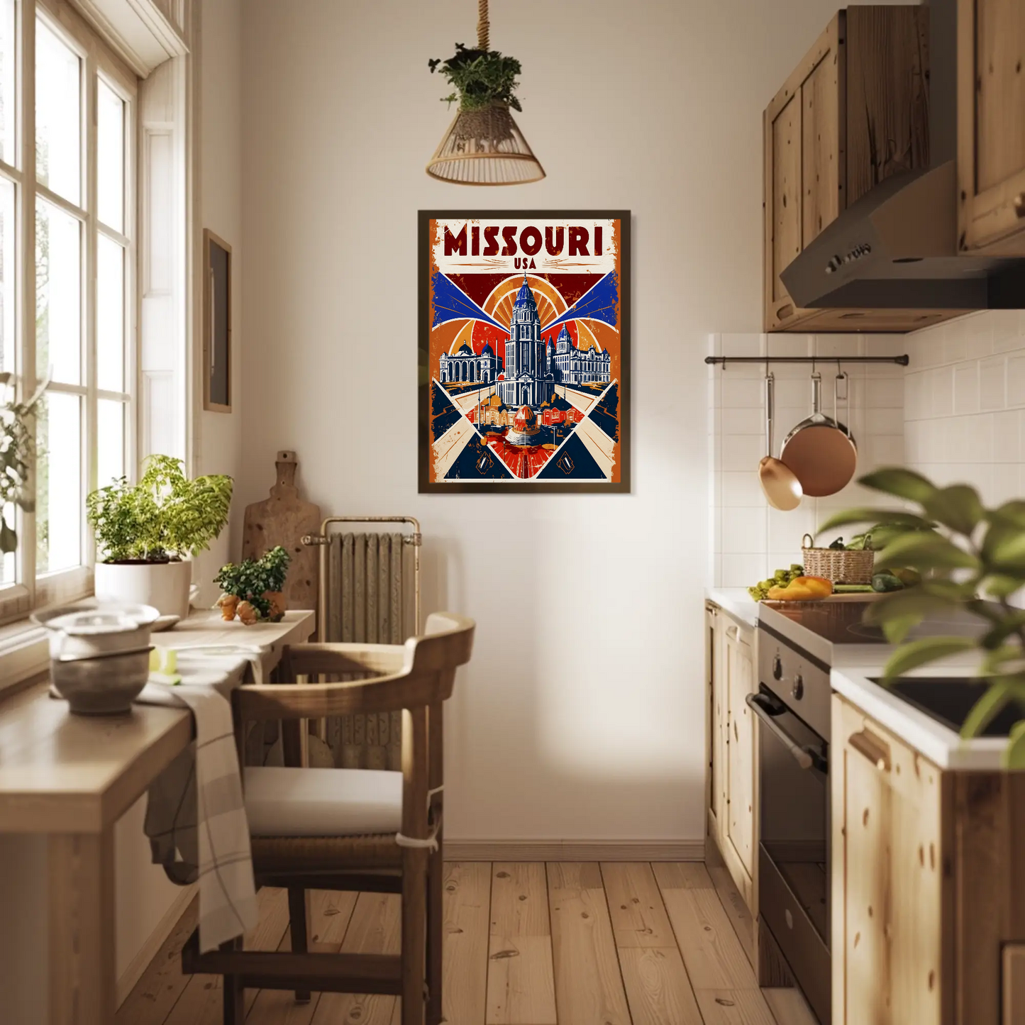 Missouri USA Historic Dome Skyline Vintage Travel Poster
