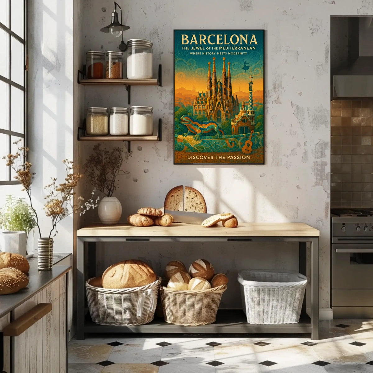 Barcelona The Jewel of the Mediterranean Poster