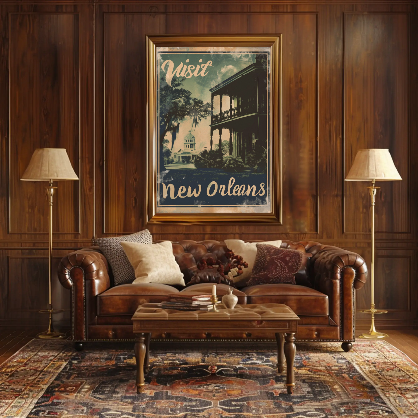 Visit Historic New Orleans Louisiana Travel Poster