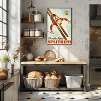 Vintage Skiing Adventure Poster - Sports Poster PosterGoat