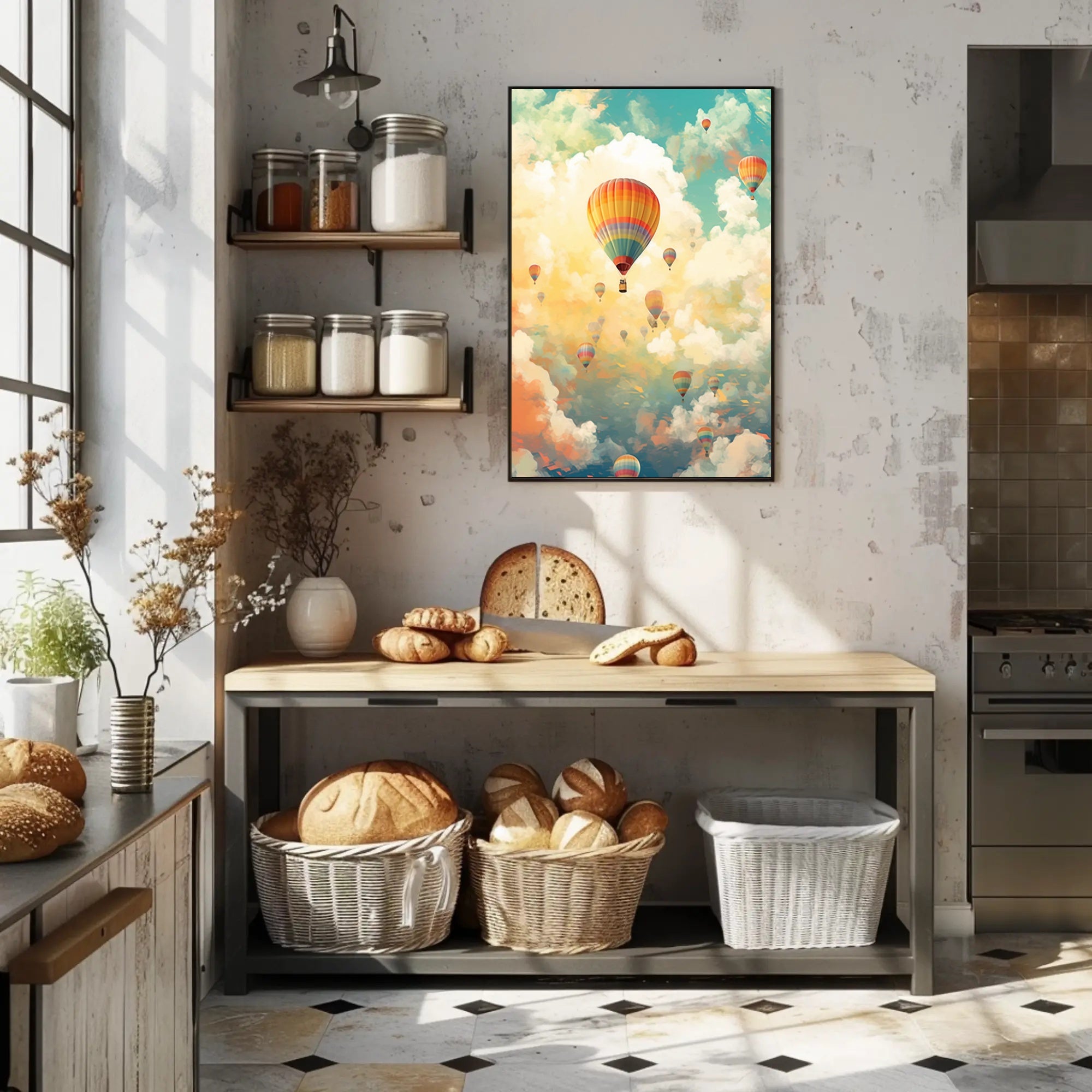 Skyward Journey Travel Poster Art Print Decor for Wanderlust Lovers