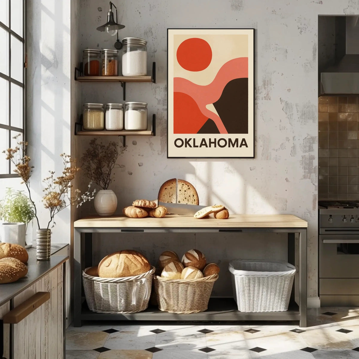 Oklahoma Abstract Art Poster