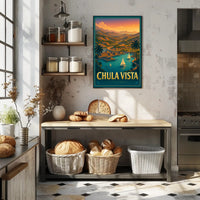 Chula Vista Scenic View Vintage Travel Poster