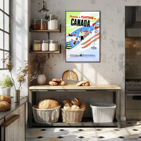 Canadian Winter Skiing Adventures: Vintage Travel Poster PosterGoat