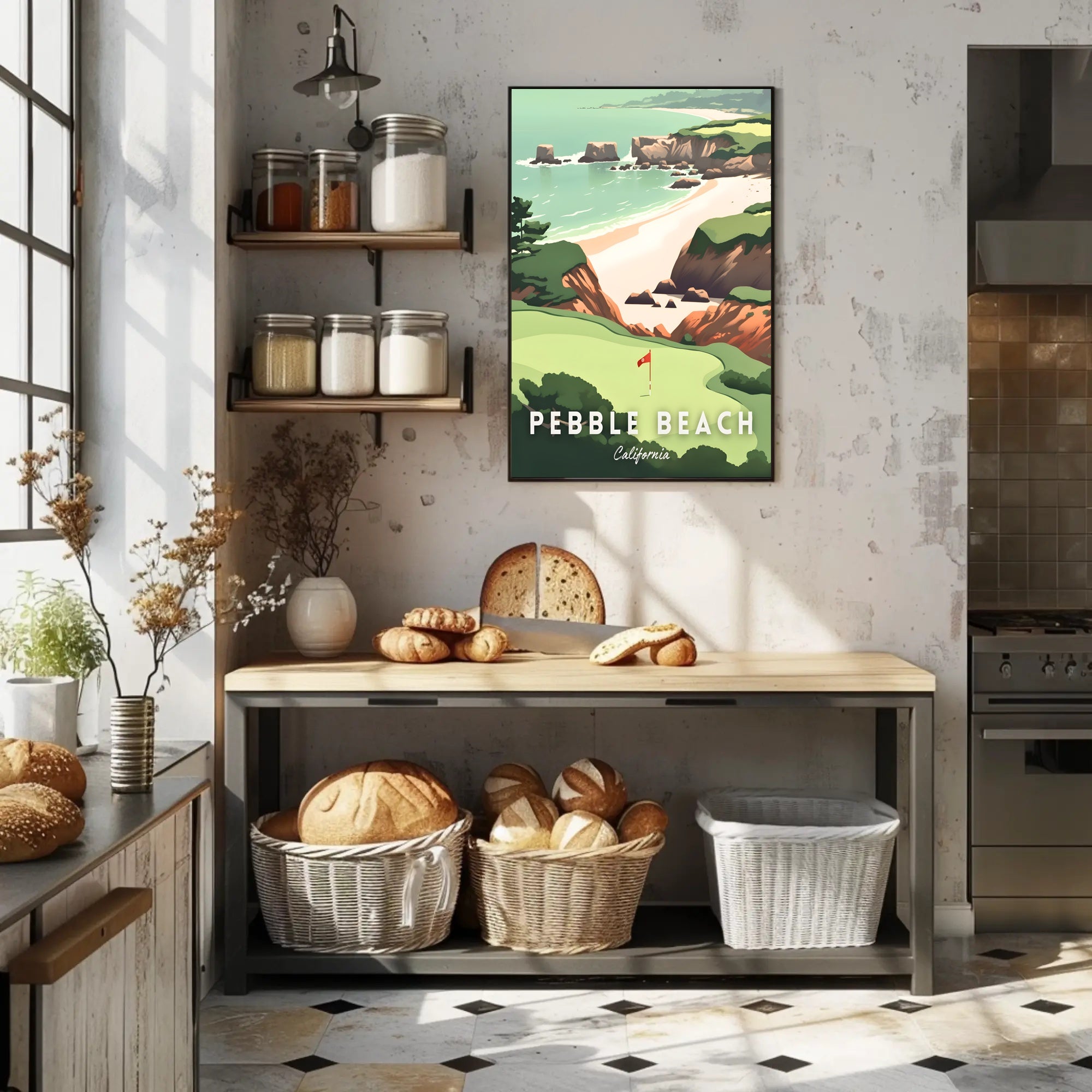 Pebble Beach Scenic Poster