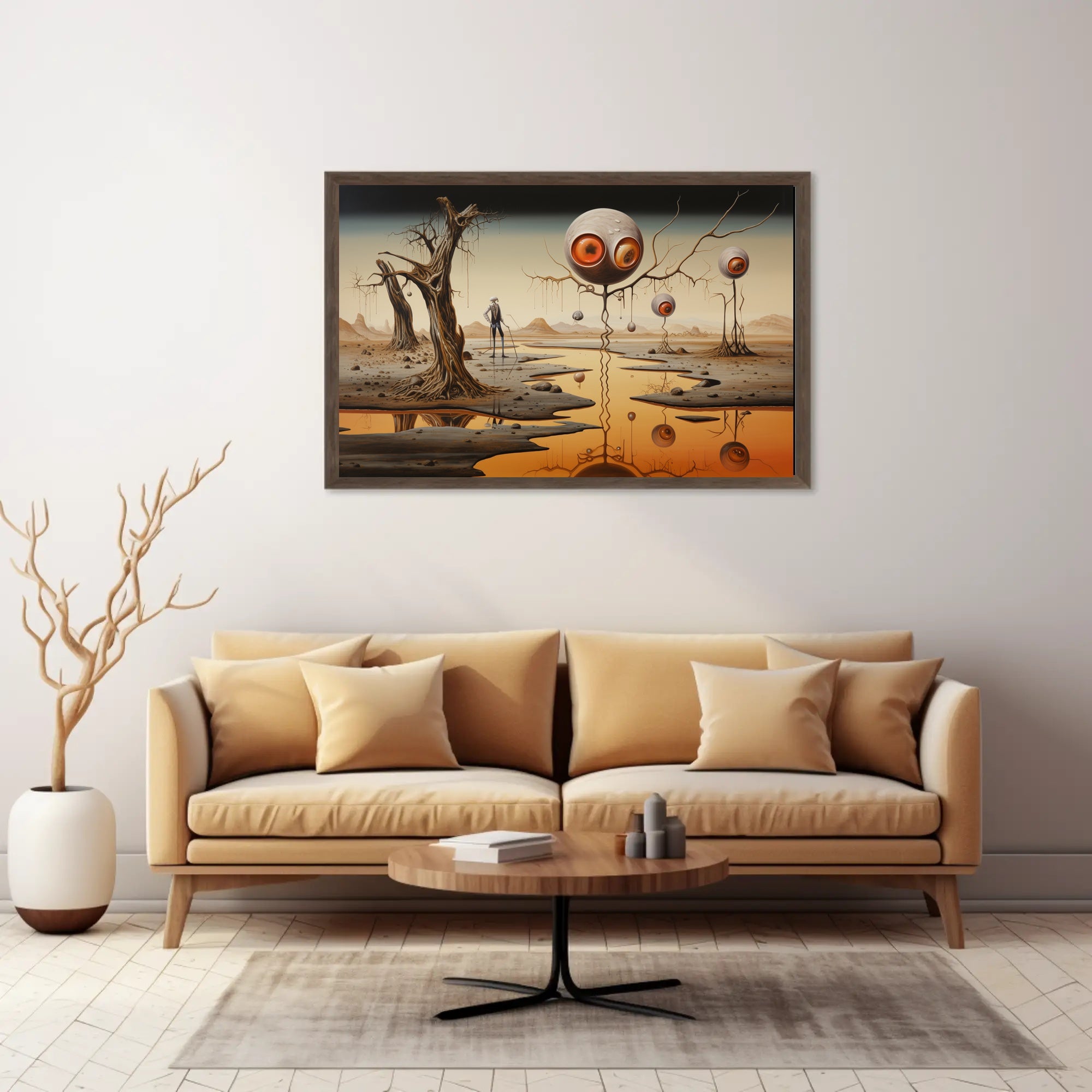 Surreal Alien Landscape: Futuristic Sci-Fi Poster