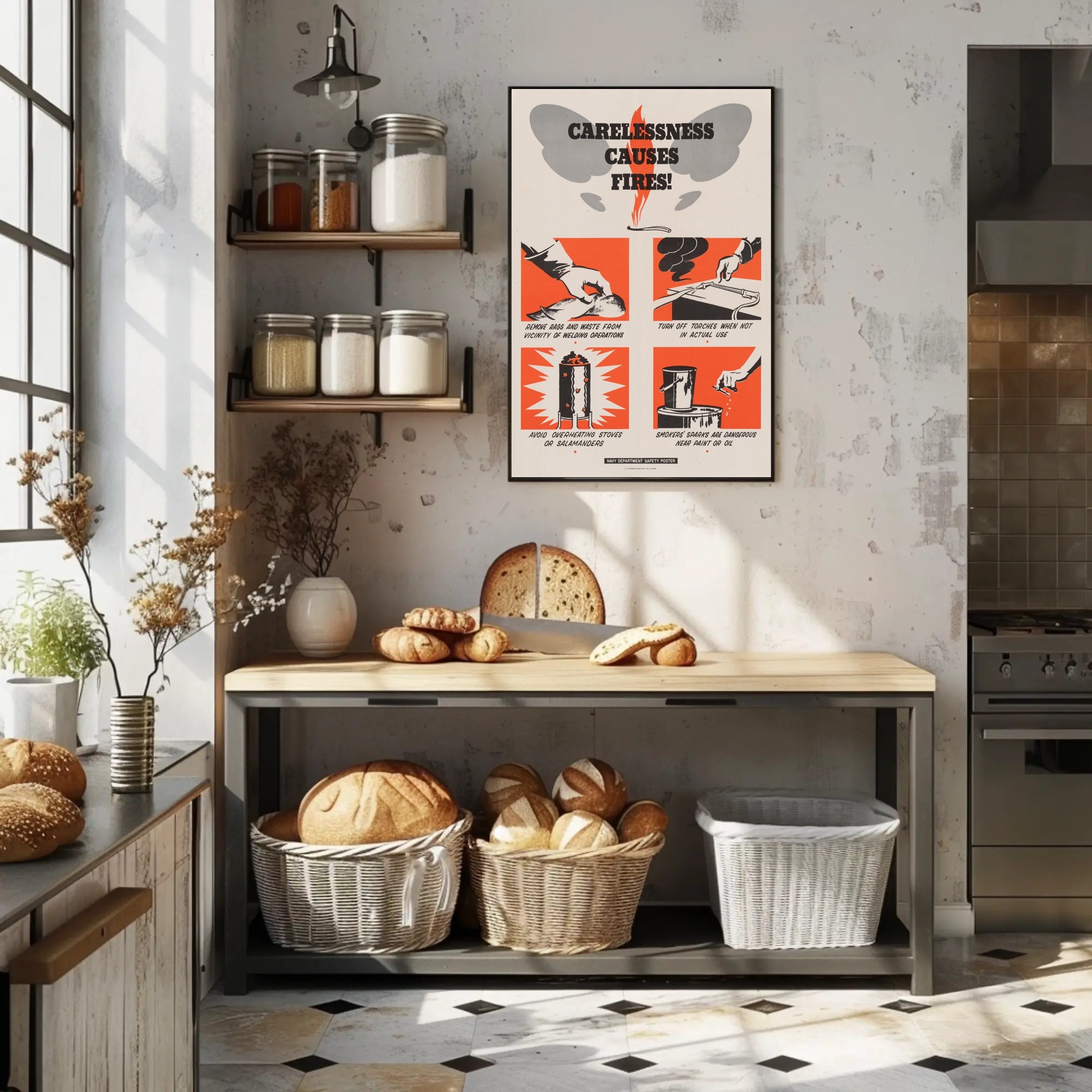 Fire Safety Warning Poster PosterGoat