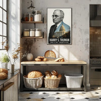Harry S. Truman 33rd President of the United States Reflections Poster