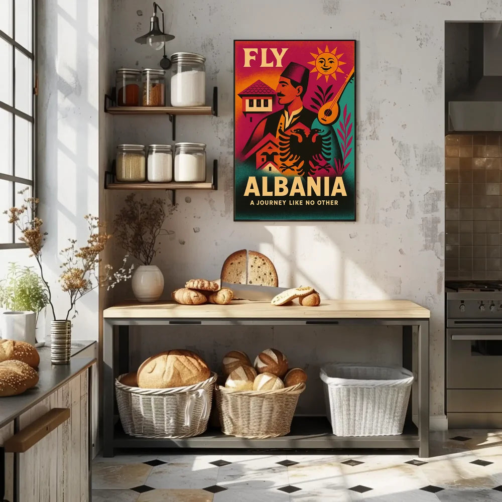 Travel to Vibrant Albania Artistic Cultural Heritage Poster PosterGoat