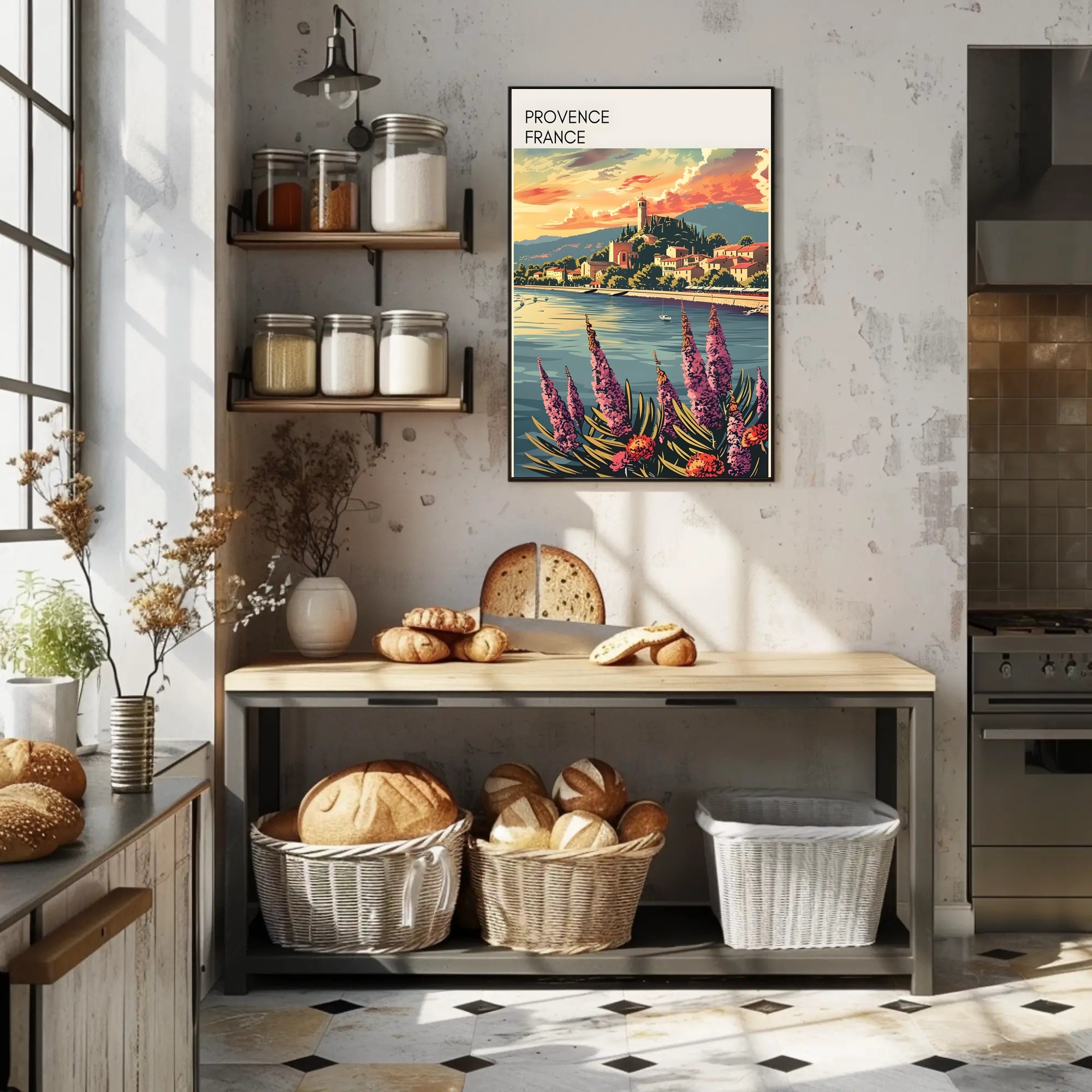 Charming Coastal Village in Provence Travel Poster