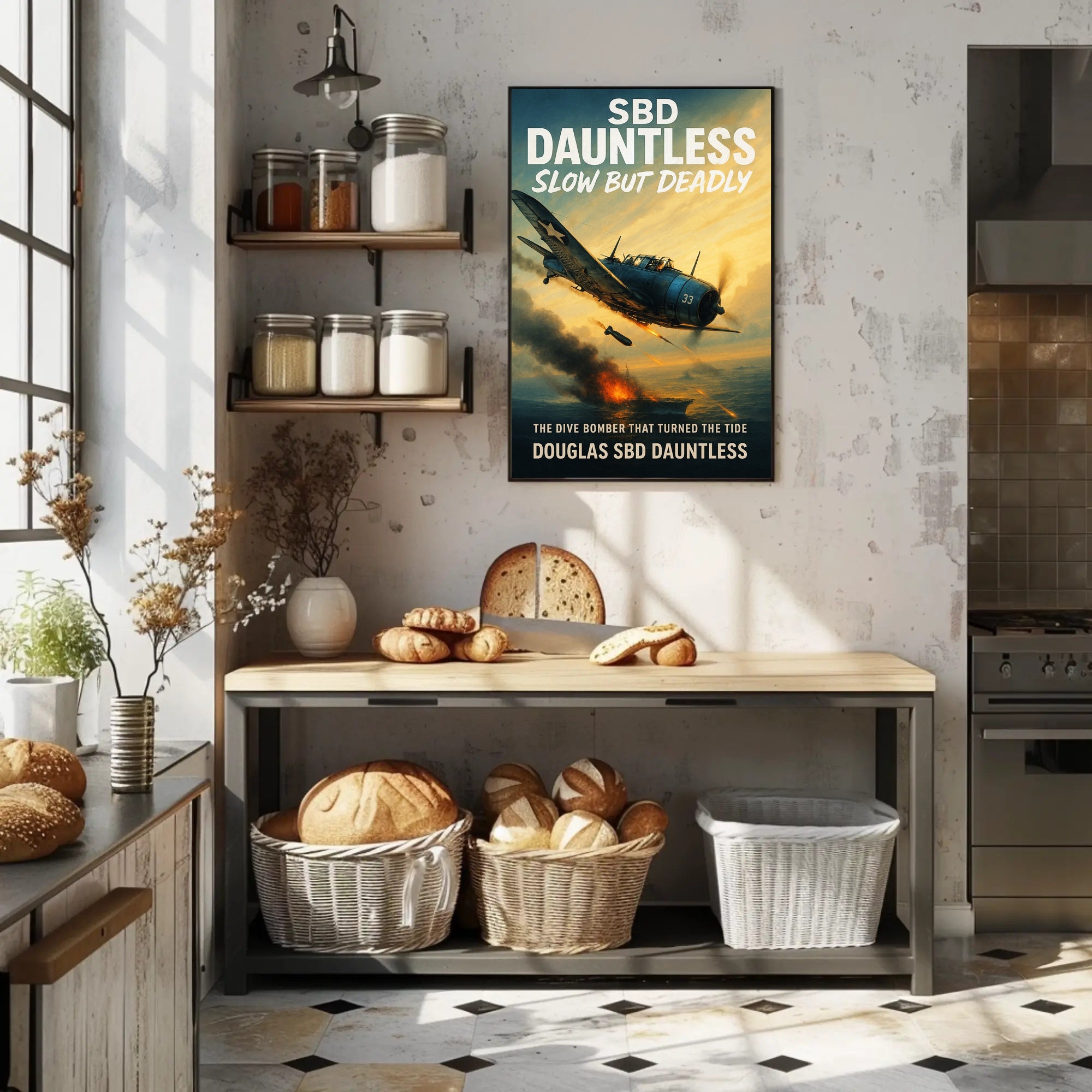 Douglas SBD Dauntless The Dive Bomber Poster PosterGoat