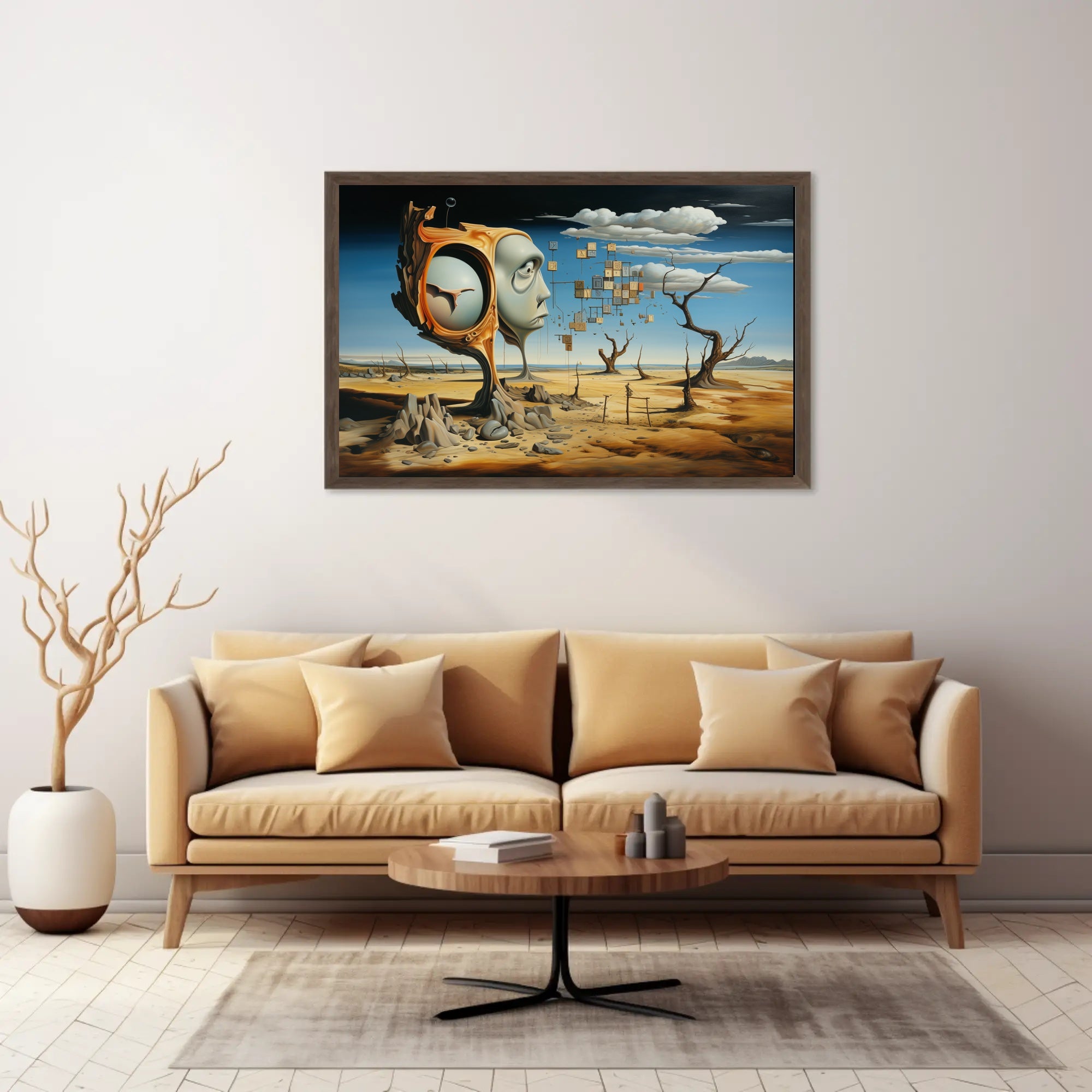 Dreamlike Surrealism: Fusion of Nature and Form Poster