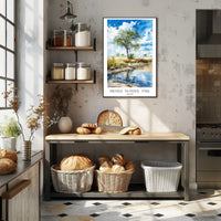 Hwange National Park Safari Landscape Watercolor National Park Poster PosterGoat