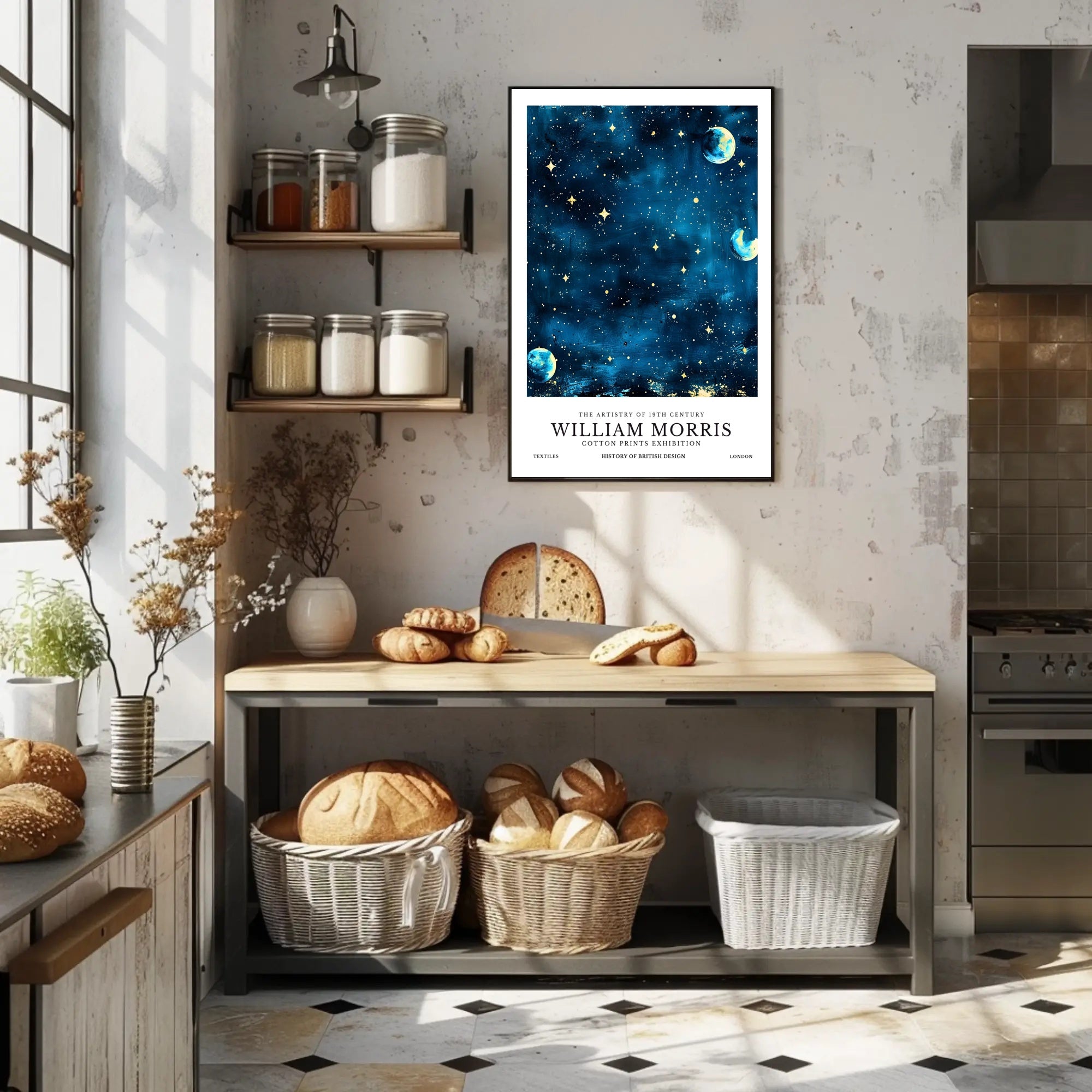 William Morris Cotton Prints Exhibition Poster